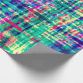 Abstracte kleurrijke moderne tie kleurstof patroon cadeaupapier (Hoek)