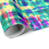 Abstracte kleurrijke moderne tie kleurstof patroon cadeaupapier (Rol Hoek)