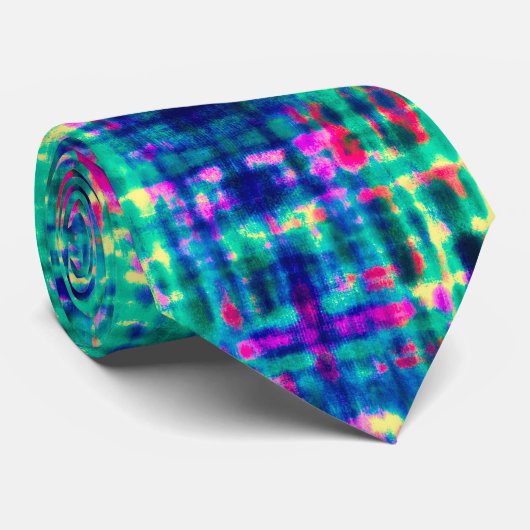Abstracte kleurrijke moderne tie kleurstof patroon stropdas (Opgerold)