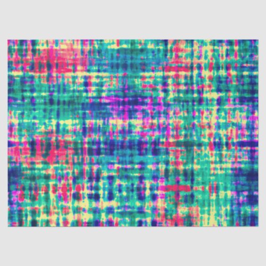Abstracte kleurrijke moderne tie kleurstof patroon tissuepapier (Voorkant)