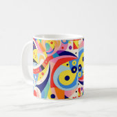 Abstracte kleurrijke Mok (Voorkant links)