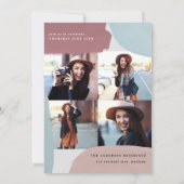 Abstracte kleurrijke multi-fotograduatie partij aankondiging (Achterkant)