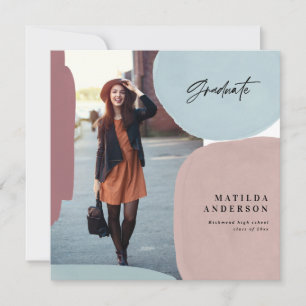 Abstracte kleurrijke multi-fotograduatie partij aankondiging