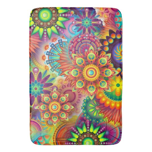 Abstracte kleurrijke multi-Room Home Rug of Mat (Voorkant Verticaal)