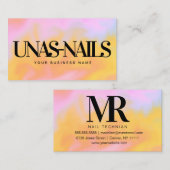 Abstracte kleurrijke nageltechnicus visitekaartje (Voorkant / Achterkant)