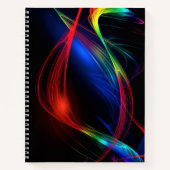 Abstracte Kleurrijke Neon Lights Notitieboek (Voorkant)