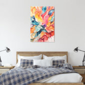 Abstracte kleurrijke olieverfschilderijen canvas afdruk (Insitu (Slaapkamer))