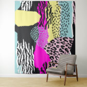 Abstracte kleurrijke organische vormen modern patr wandkleed (In situ)