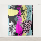 Abstracte kleurrijke organische vormen modern patr wandkleed (Voorkant)