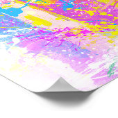 Abstracte kleurrijke overvloerbedekking poster (Hoek)