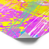 Abstracte kleurrijke overvloerbedekking poster (Hoek)