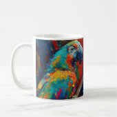 Abstracte kleurrijke papegaai koffiemok (Links)