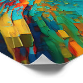 Abstracte kleurrijke papegaai poster (Hoek)