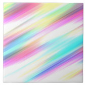 Abstracte kleurrijke pasteelregenboog tegeltje (Voorkant)