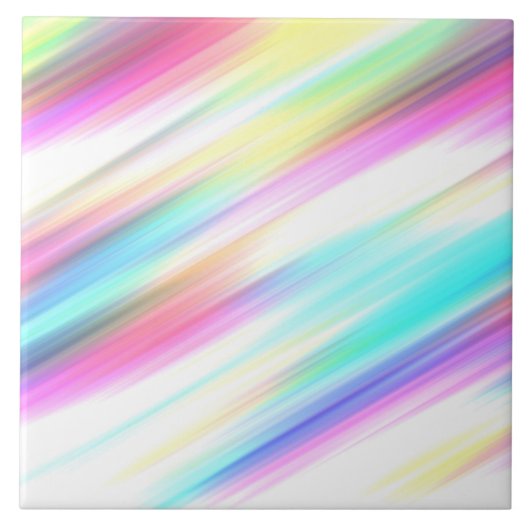 Abstracte kleurrijke pasteelregenboog tegeltje (Voorkant)
