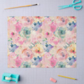 Abstracte kleurrijke pastelbloemen bloemenpatroon tissuepapier (Craft)
