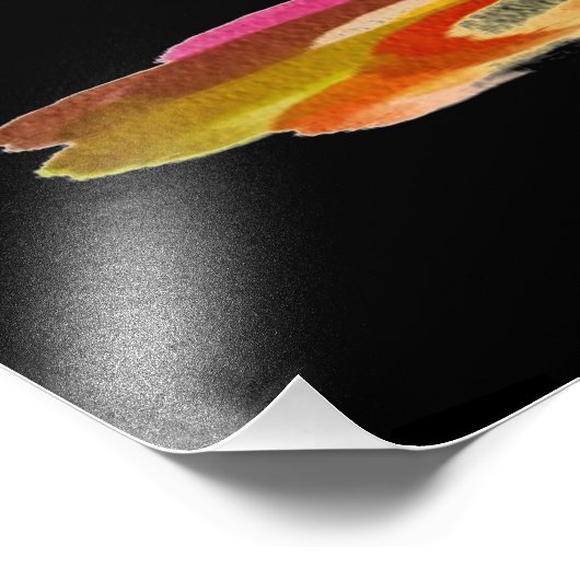 Abstracte kleurrijke penseelstreken verven #2 foto afdruk (Hoek)