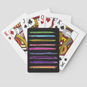 Abstracte kleurrijke penseelstreken verven #2 pokerkaarten