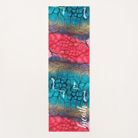 Abstracte kleurrijke persoonlijke yogamat (Voorkant)