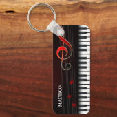 Abstracte kleurrijke piano sleutelhanger (Voorkant)