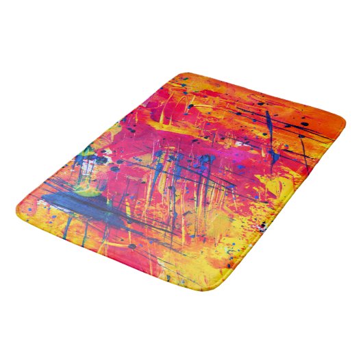 Abstracte kleurrijke plakband badmat (Gekanteld)