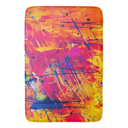 Abstracte kleurrijke plakband badmat (Voorkant Verticaal)