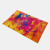 Abstracte kleurrijke plakband deurmat (Schuin)