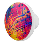 Abstracte kleurrijke plakband keramische knop (Rechts)