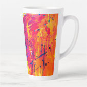 Abstracte kleurrijke plakband latte mok (Rechts)