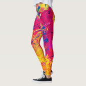 Abstracte kleurrijke plakband leggings (Links)