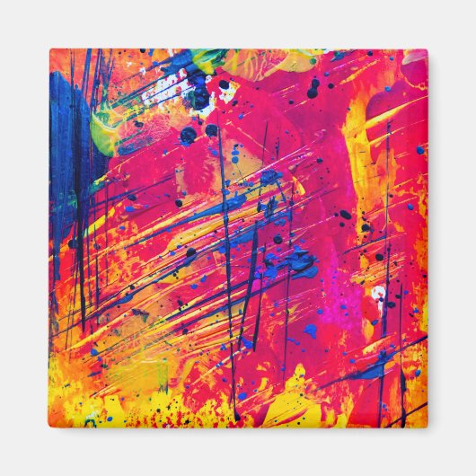 Abstracte kleurrijke plakband magneet (Voorkant)