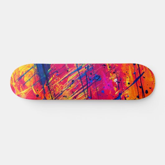 Abstracte kleurrijke plakband persoonlijk skateboard (Horizontaal)