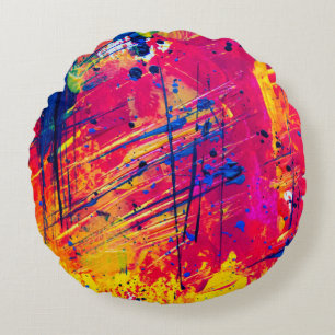Abstracte kleurrijke plakband rond kussen