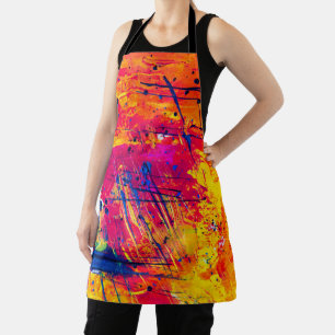 Abstracte kleurrijke plakband schort