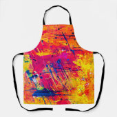Abstracte kleurrijke plakband schort (Voorkant)