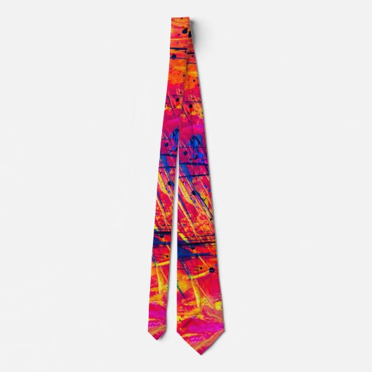Abstracte kleurrijke plakband stropdas (Achterkant)