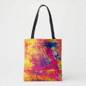 Abstracte kleurrijke plakband tote bag (Voorkant)