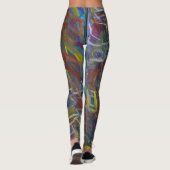 Abstracte kleurrijke "pleinen" Leggings (Achterkant)