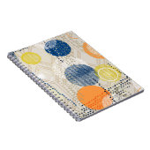 Abstracte kleurrijke polka dot notitieboek (Rechterzijde)