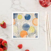 Abstracte kleurrijke polka dot servet (Insitu)