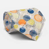 Abstracte kleurrijke polka dot stropdas (Opgerold)