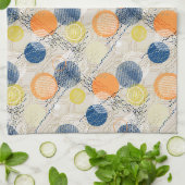 Abstracte kleurrijke polka dot theedoek (Gevouwen)