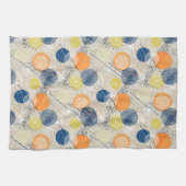 Abstracte kleurrijke polka dot theedoek (Horizontaal)