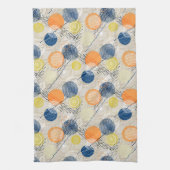 Abstracte kleurrijke polka dot theedoek (Verticaal)
