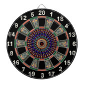 Abstracte kleurrijke prismatische chromatische reg dartbord (Voorkant)