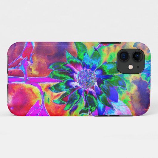 Abstracte kleurrijke psychedelische chakra zonnebl Case-Mate iPhone case (Achterkant (horizontaal))