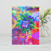 Abstracte kleurrijke psychedelische chakra zonnebl kaart (Staand voorkant)