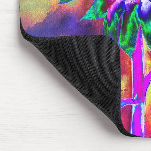 Abstracte kleurrijke psychedelische chakra zonnebl muismat (Hoek)