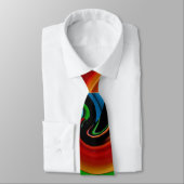Abstracte Kleurrijke Regenboog Swirl Stropdas (Gebonden)