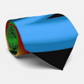 Abstracte Kleurrijke Regenboog Swirl Stropdas (Opgerold)